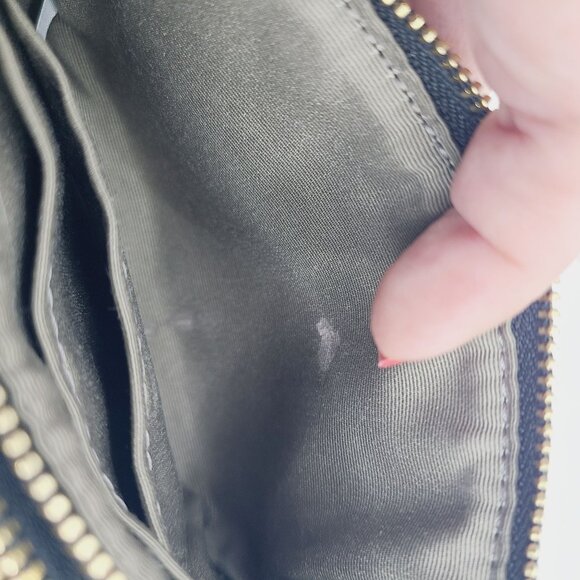 Coach Double Leather Wristlet Clutch Wallet Purse With Logo & Hang Tag - Picture 13 of 15